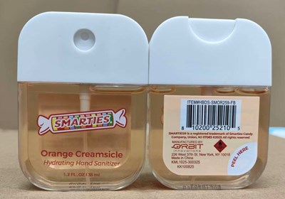 Label (Smarties Orange Hand Santizer Orange  Creamsicle Compressed)